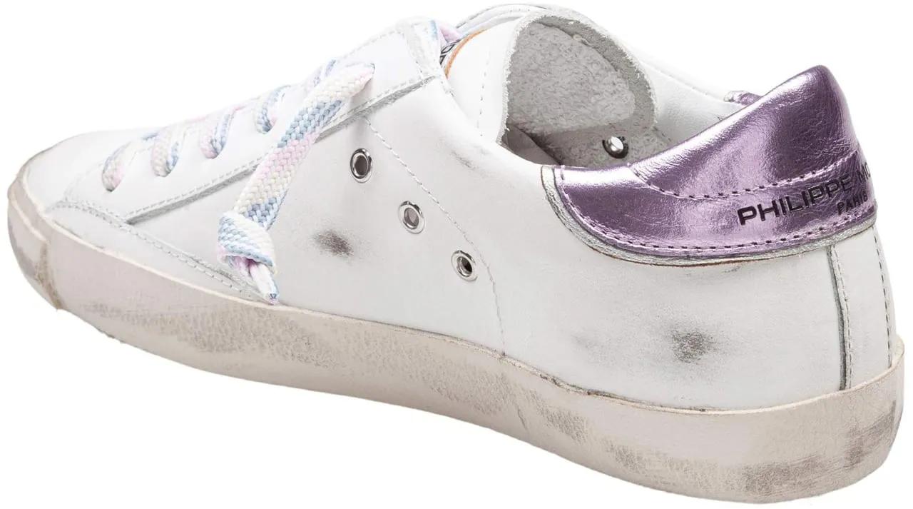 Thumbnail - Philippe Model Low-Top Sneaker - Philippe Prsx Leather Sneakers, White And Pink - Gr. 38 (EU) - in Weiß - für Damen