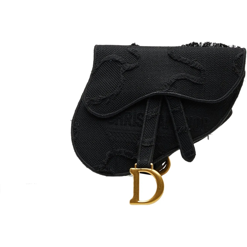 Christian Dior Gürteltasche Embroidered Canvas Camouflage Saddle Belt Bag schwarz