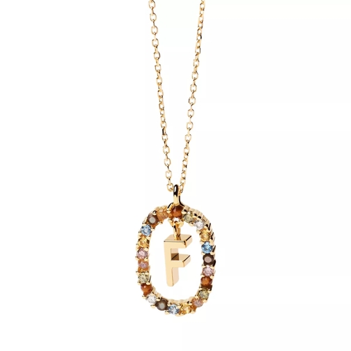 PDPAOLA Necklace Letter F Yellow Gold Medium Halsketting