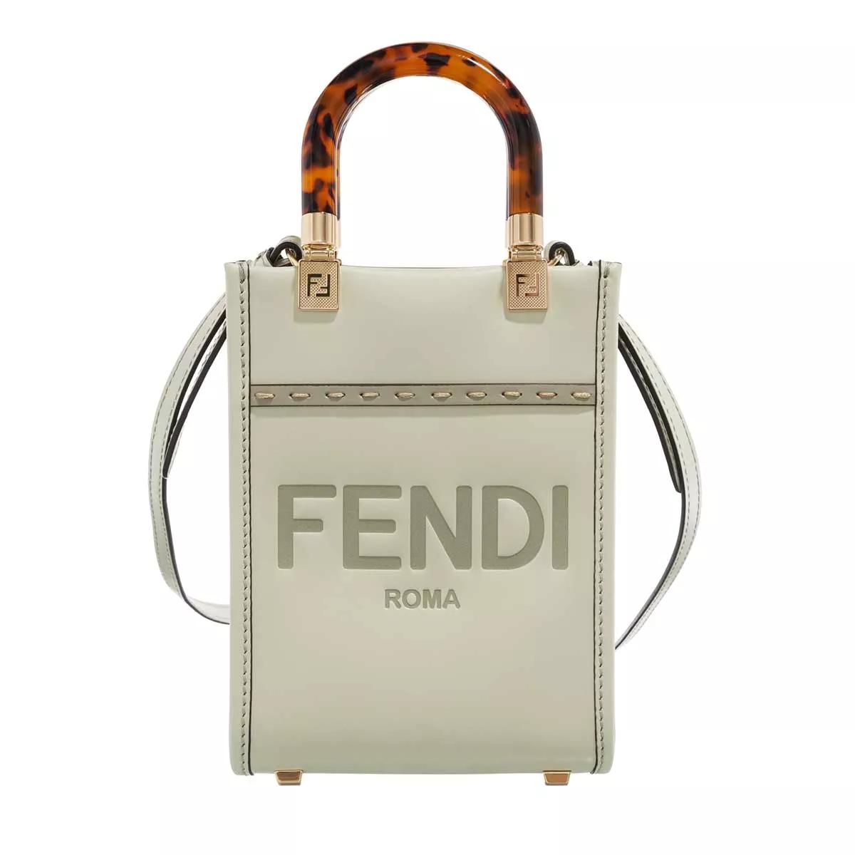 Fendi Tote - Mini Sunshine Logo Shopper - Gr. unisize - in Grün - für Damen