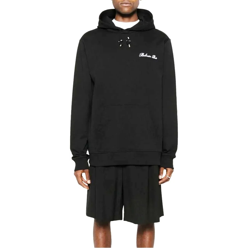 Balmain Hoodie Balmain Cotton Logo Sweatshirt schwarz(Image 9)