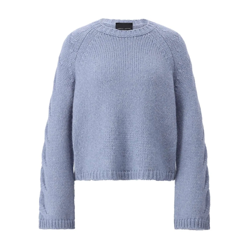 Roberto Collina Trui Strickpullover mit Rundhalsausschnitt Blau