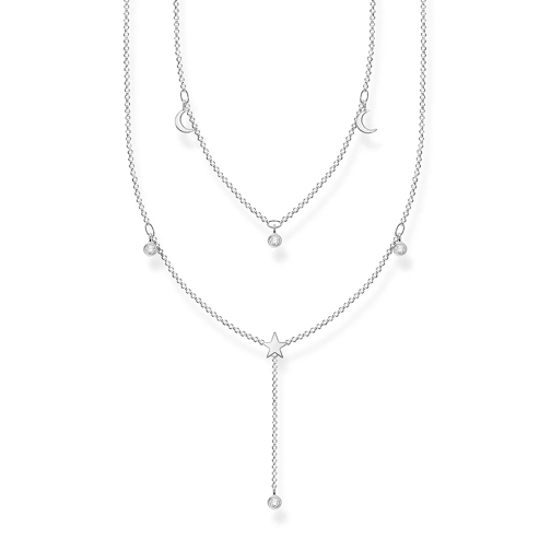 Thomas Sabo Necklace White Stones Pearl White Mittellange Halskette