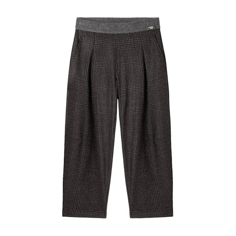 Cambio Broek Hose Olive aus Woll-Mix grau