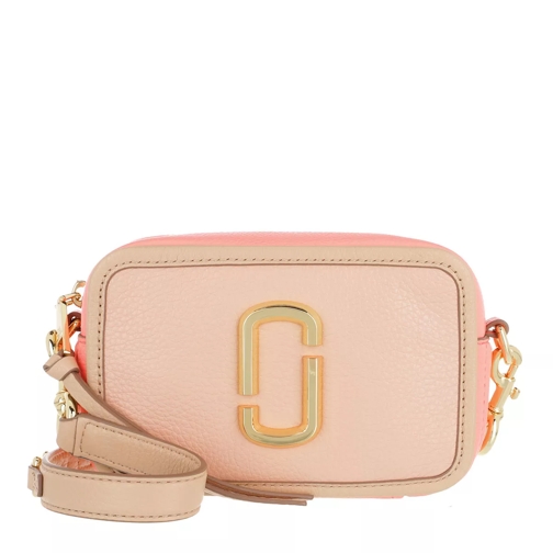 Marc Jacobs The Softshot Colorblocked 17 Crossbody Bag Leather Apricot Beige Camera Bag