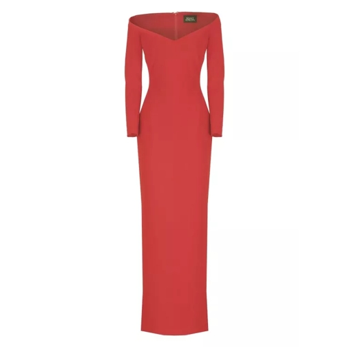 Solace London Red Boat Neck Dress Red 