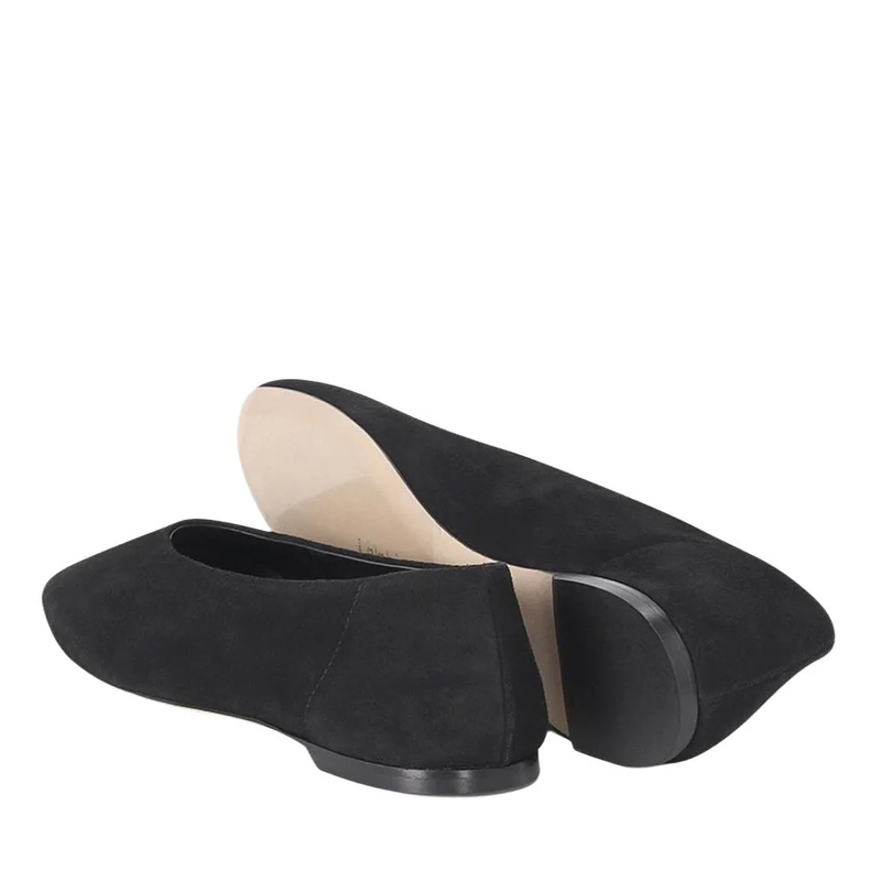 TOTEME Balletschoenen Ballerinas aus Veloursleder schwarz(Image 3)