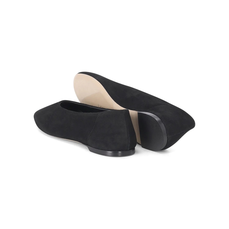 TOTEME Schnürschuhe Ballerinas aus Veloursleder schwarz(Image 2)