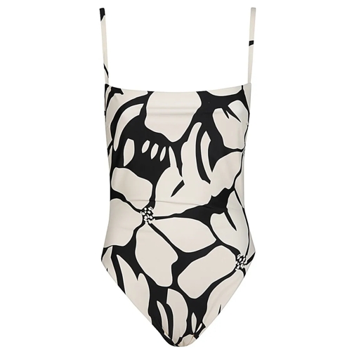 ZIAH  Logo One-piece Swimsuit White