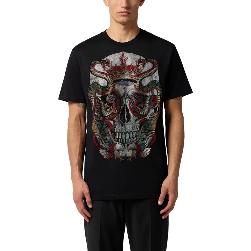 Philipp Plein T-Shirt Round Neck T-Shirt Snake King Stones schwarz(Image 3)