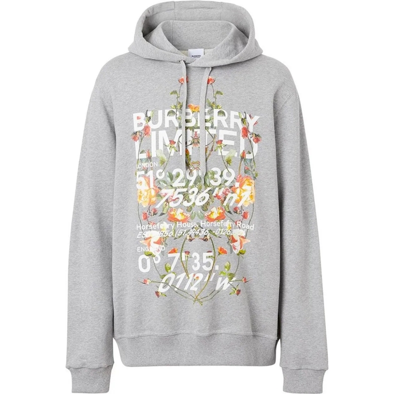 Burberry  Burberry Logo Cotton Sweater grau