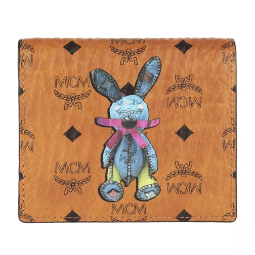MCM Rabbit Mini Wallet Cognac Bi-Fold Wallet