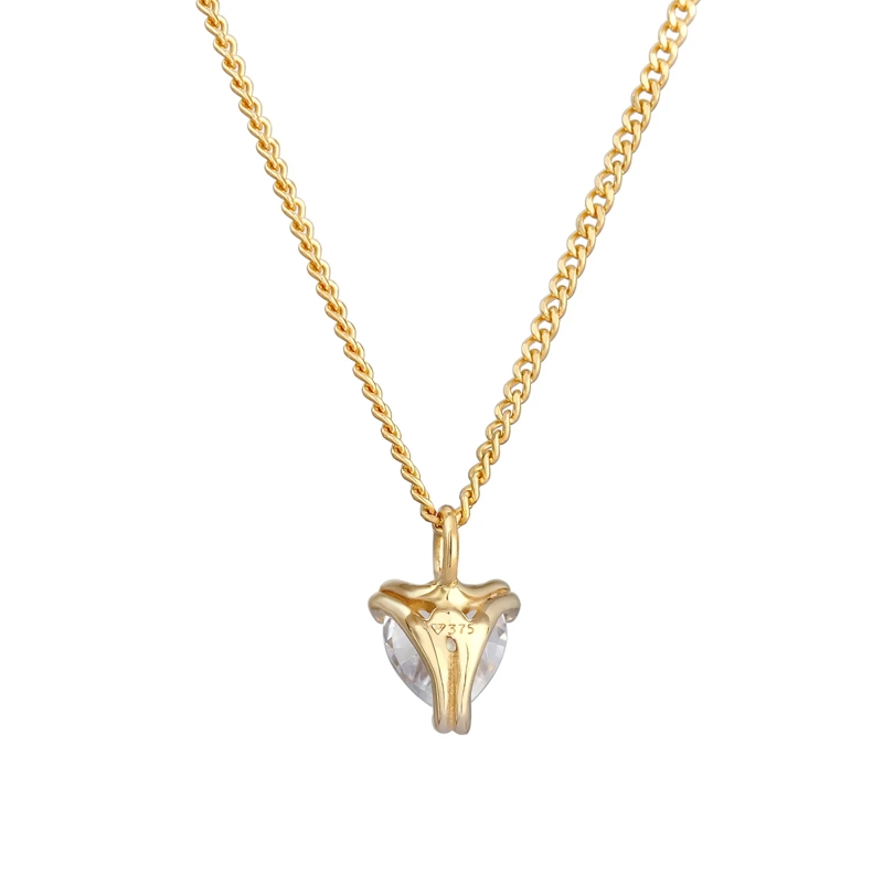 Elli Mittellange Halskette Halskette Elegant Herz-Form Zirkonia Kristall 375  gold(Image 4)
