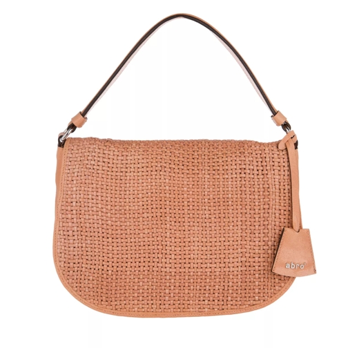 Abro Mini Eleonor Weave Leather Shoulder Bag Papaya Hobo Bag