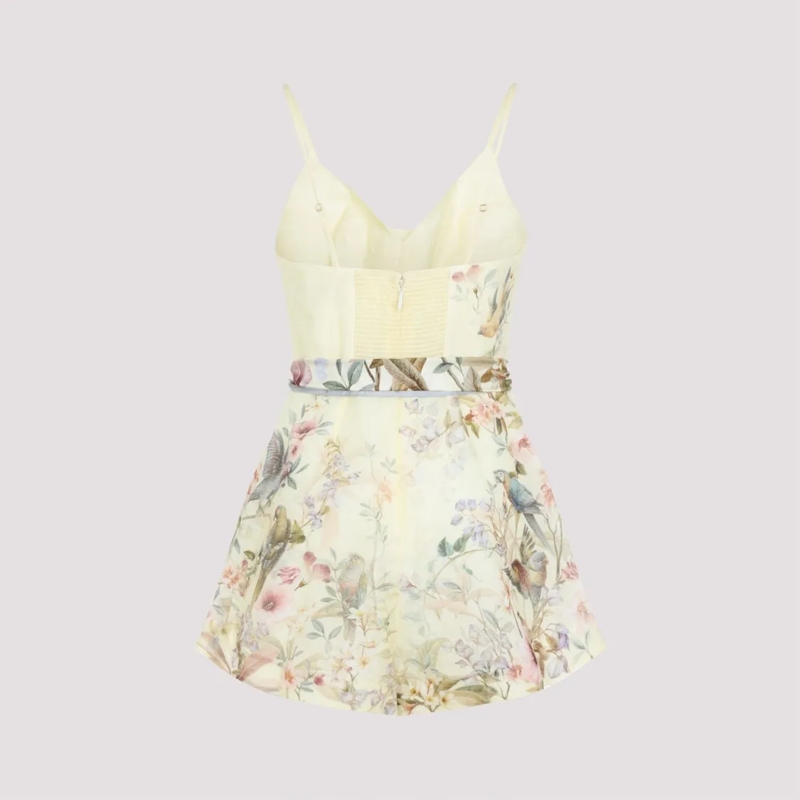 Zimmermann Minikleid Mini Dress With Floral Neutrals
