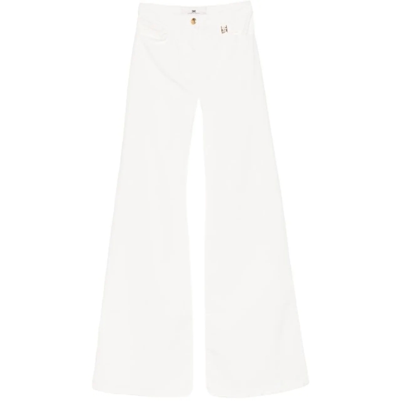 Elisabetta Franchi Jeans à jambe droite Jeans Ivory weiß