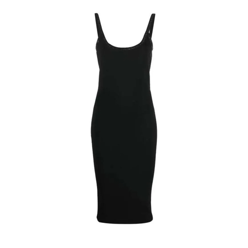 Alexander Wang Midi-Kleider Crystal-Embellished Jersey Dress Black