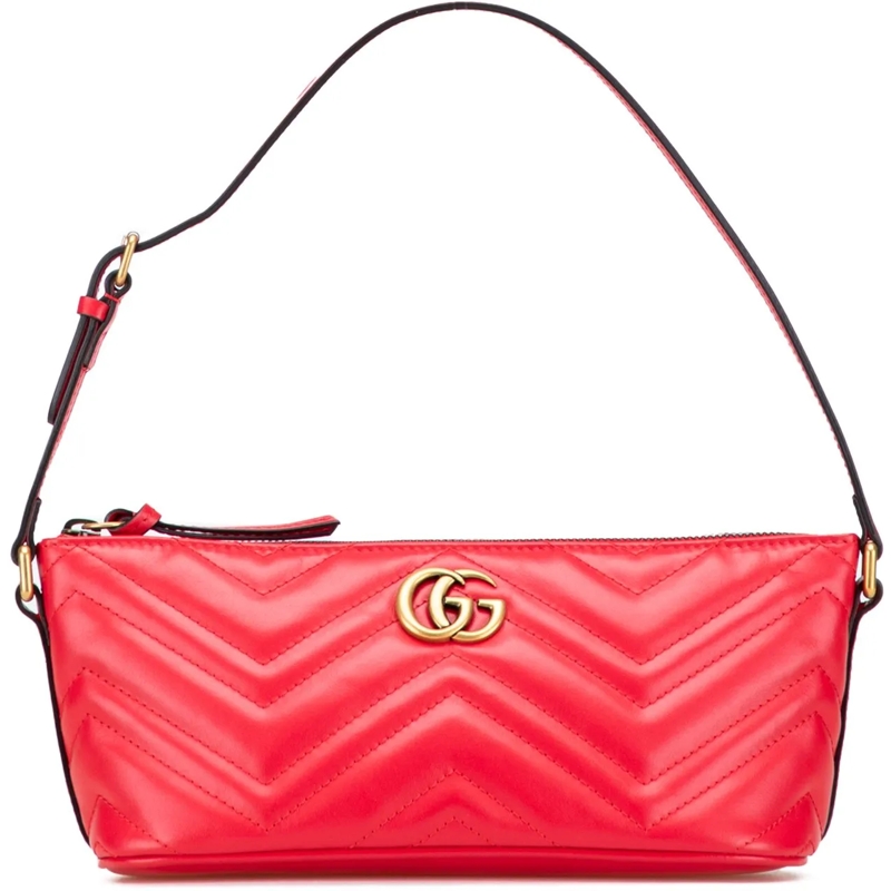 Gucci Sac à bandoulière GG Marmont Matelasse Leather Shoulder Bag rot