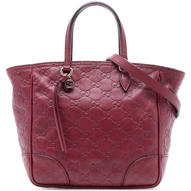 Gucci Schultertasche Small Guccissima Bree Satchel rot