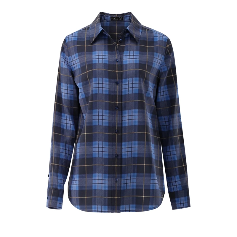 VAN LAACK Bluse Bluse Modern Fit Uni blau