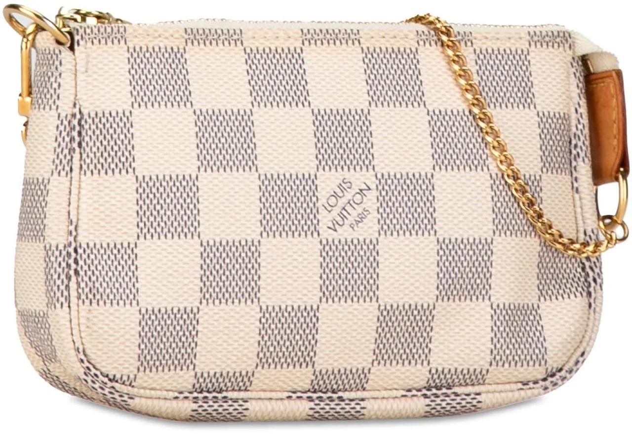 Louis Vuitton Crossbody bags 2007 Damier Azur Mini Pochette Accessoires in wit