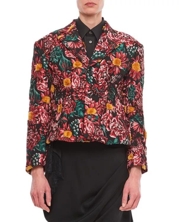 Comme des Garcons - Flower Print Fitted Jacket - Größe M - bunt