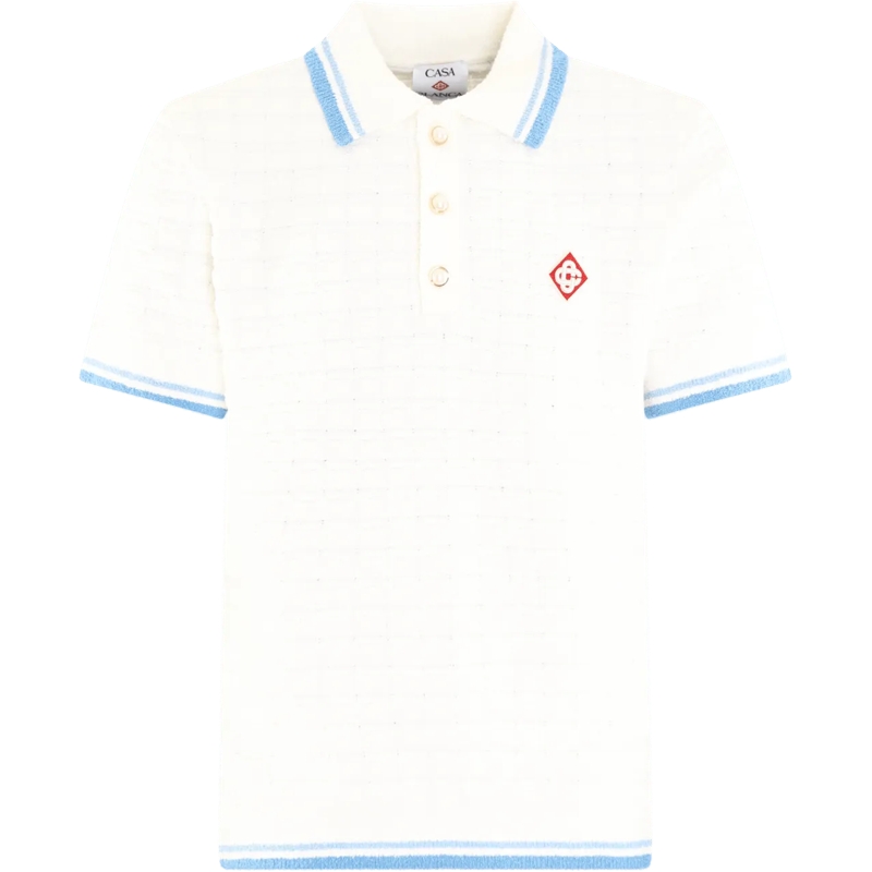 Casablanca Polohemd Heren Boucle Polo schwarz