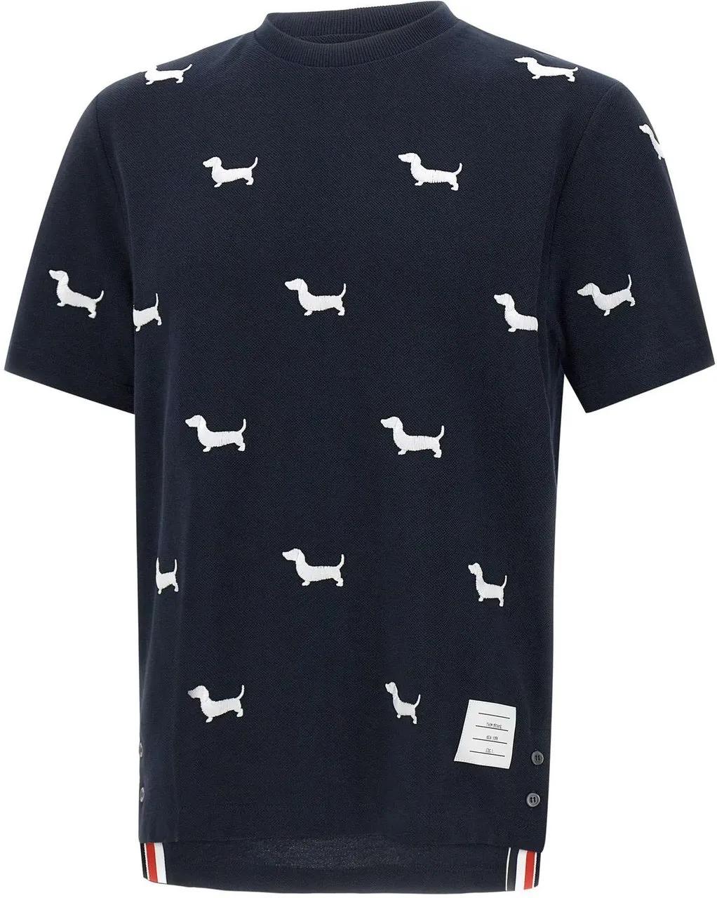 Thumbnail - Thom Browne - Short Sleeve Tee - Größe L - blue
