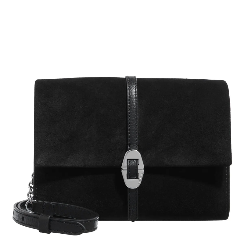 Coccinelle Crossbody Bag Coccinelle Dorian Suede Noir/Noir