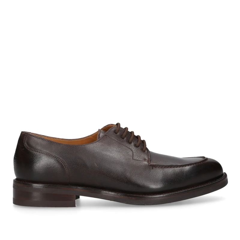 Heinrich Dinkelacker Schoenen Schnürer Genf Norweger N- Moderne Norweger-Silho dunkel-braun