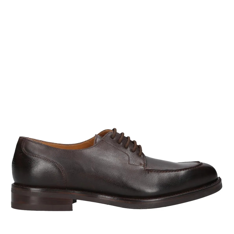 Heinrich Dinkelacker Schuhe Schnürer Genf Norweger N- Moderne Norweger-Silho dunkel-braun