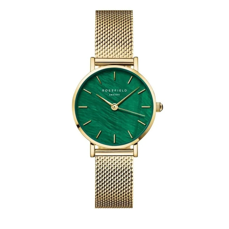 Rosefield Quarzuhr Damenuhr Small Edit Mesh grün