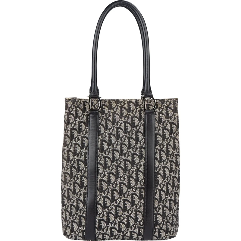 Christian Dior Schultertasche Christian Dior Trotter Monogram Handbag schwarz