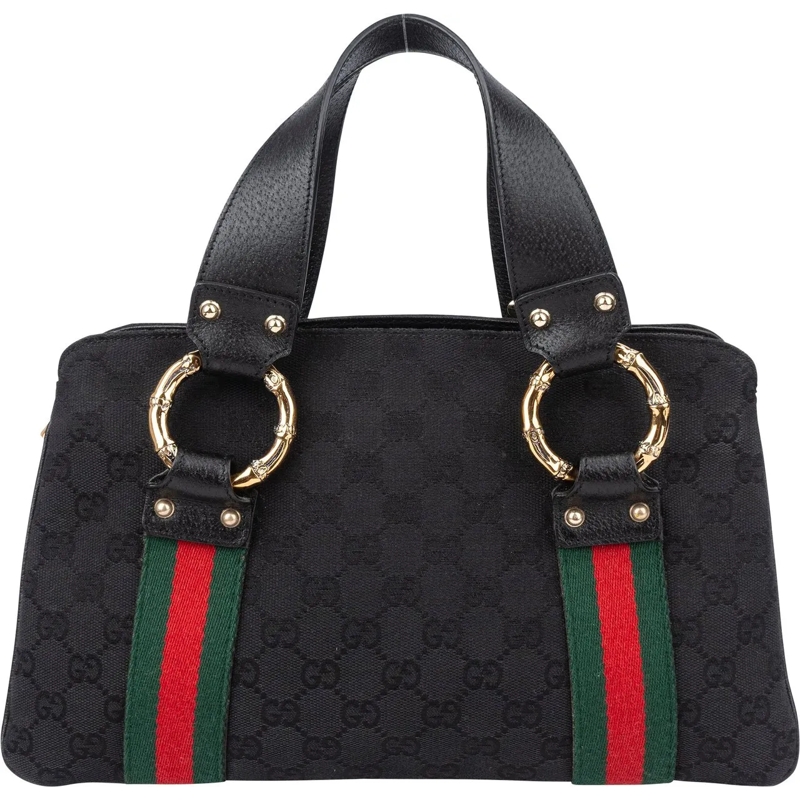 Gucci Tote Gucci GG Monogram Bamboo Handbag schwarz