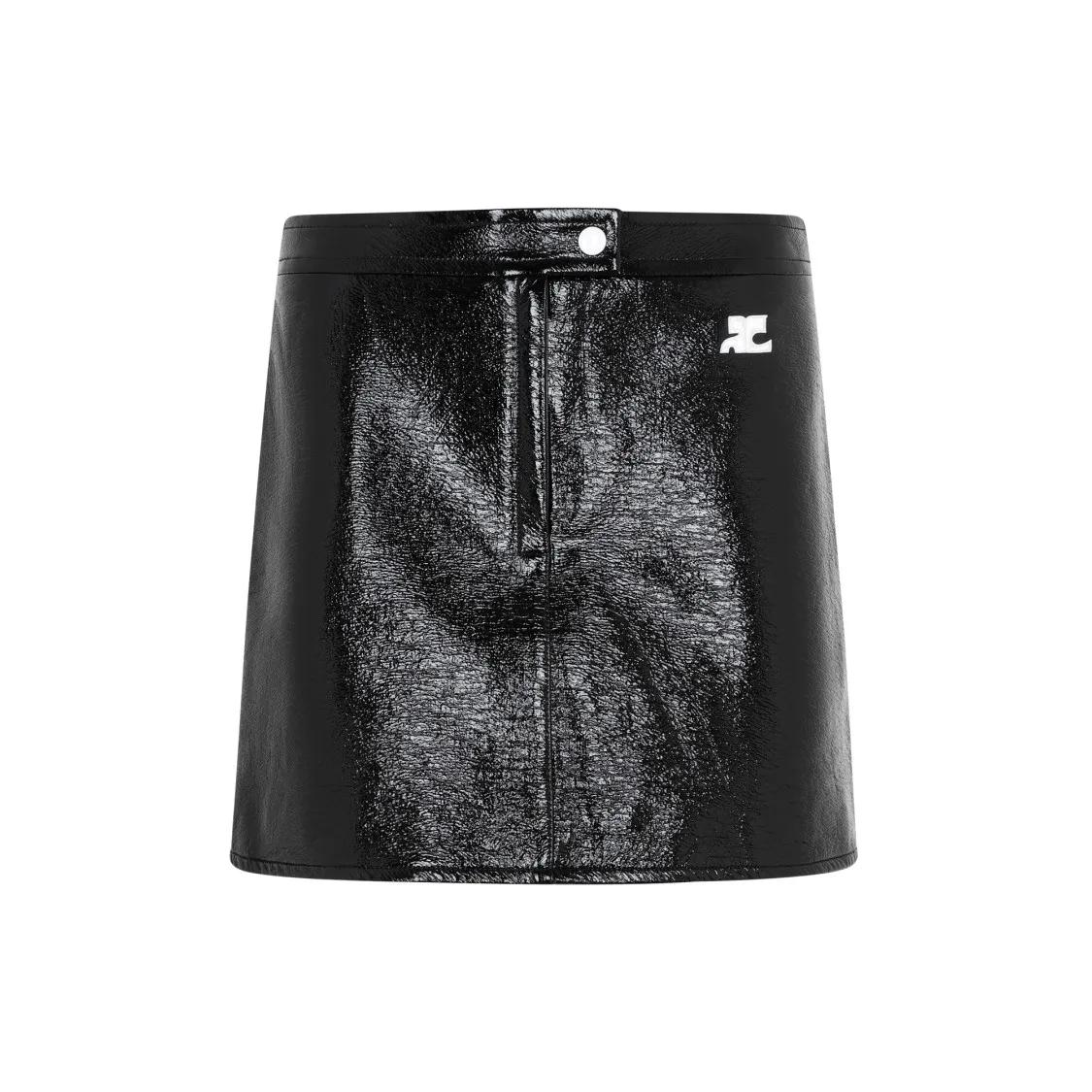 Courrèges - Vinyl Mini Skirt - Größe 34 - schwarz