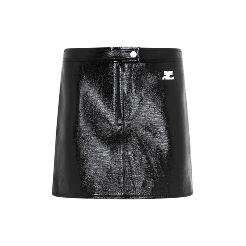 Courrèges Minirokken Vinyl Mini Skirt Black