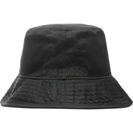 Acne Studios  Brimmo Twill Logo Bucket Hat schwarz