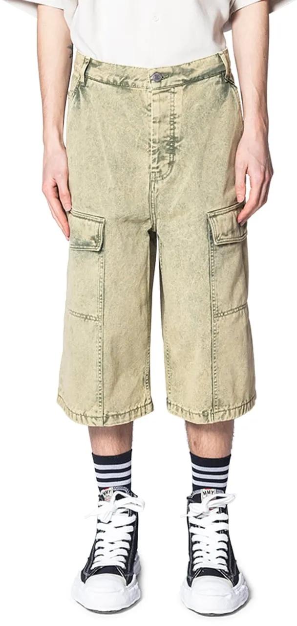 Thumbnail - AMI Paris - WIDE FIT CARGO BERMUDA LAUREL - Größe 32 - grün