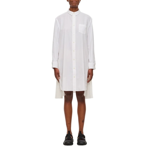 Sacai Mini-Kleider Cotton Poplin Dress White