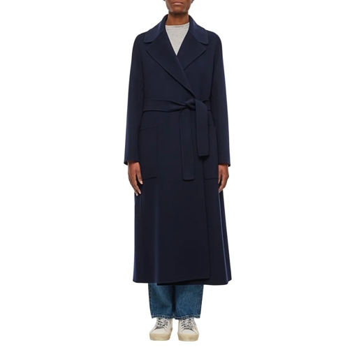 Max Mara Übergangsmäntel Paolore Coat With Belt Blue