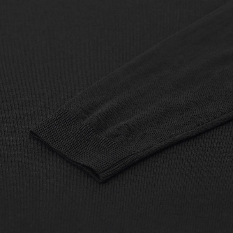 Roberto Collina T-Shirt Strickpullover mit V-Ausschnitt schwarz(Image 9)