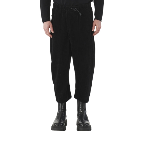 Transit Pantalons Hose aus Cordsamt U10 Black