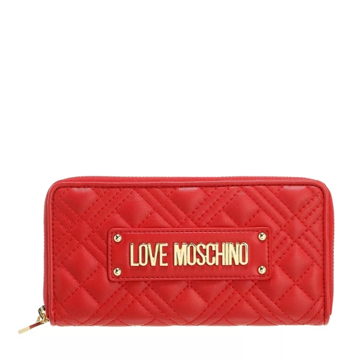 Love Moschino Portaf.Quilted Pu Rosso Rosso Zip-Around Wallet