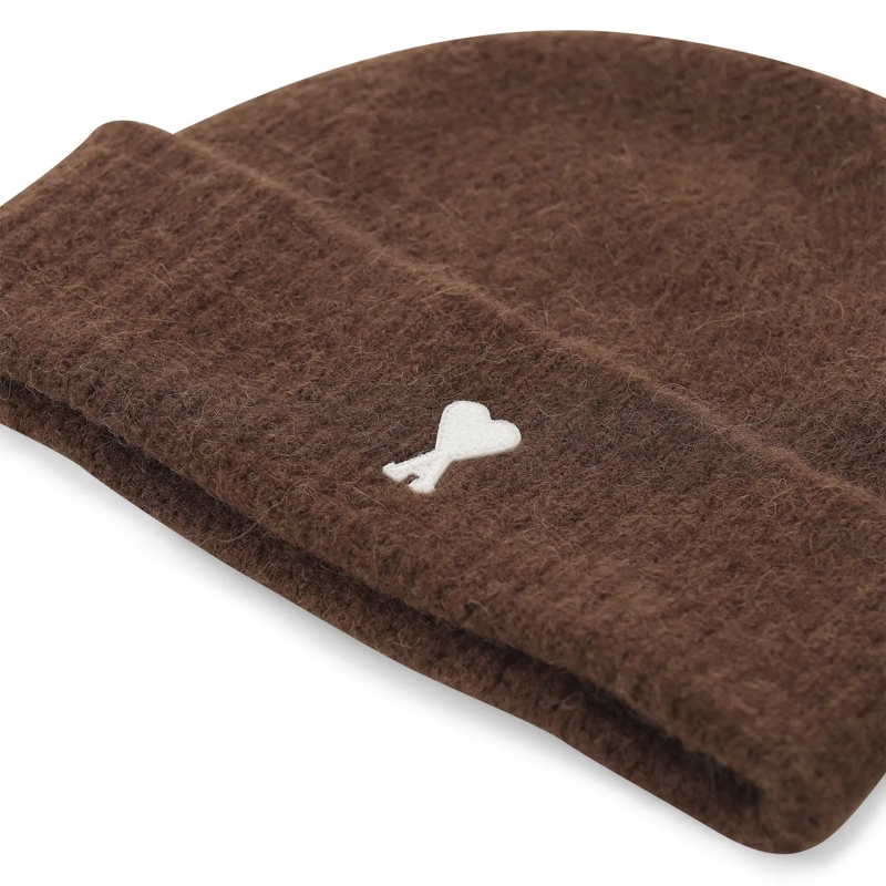 AMI Paris Chapeau en laine Mütze aus Wolle braun(Image 4)