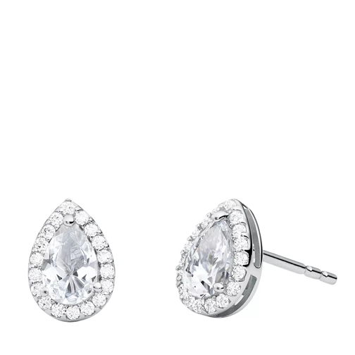 Michael Kors Sterling Silver Pear-Shaped Stud Earrings Silver Orecchini a bottone