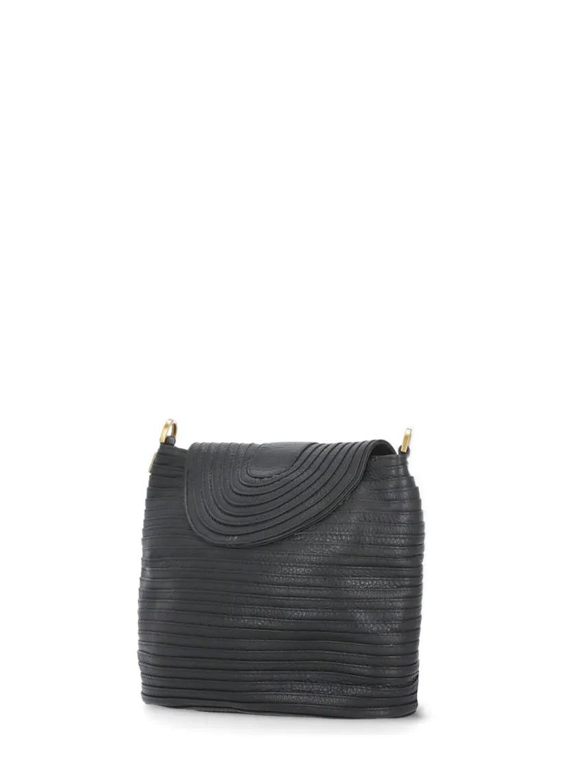 Majo Hobo bags Black Leather Shoulder Bag in zwart