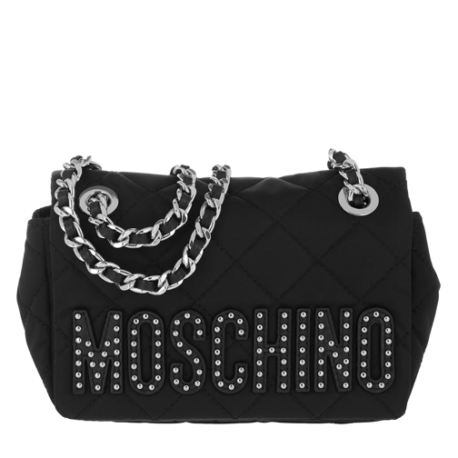 Moschino Small Metal Chain Shoulder Bag Black Crossbody Bag