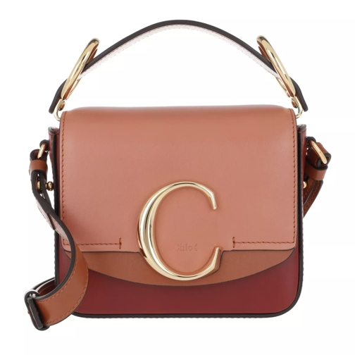 Chloé C Mini Shoulder Bag Leather Brown Cross body-väskor