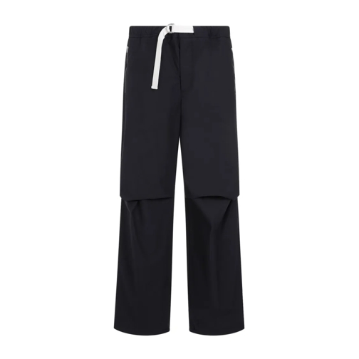 Jil Sander  Blue Navy Cotton Trousers Blue