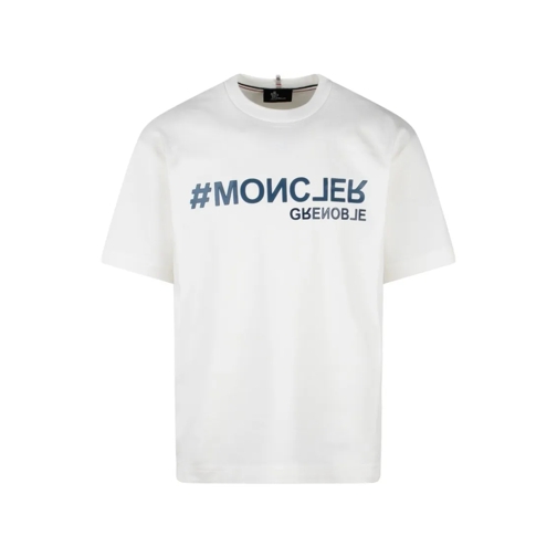 Moncler Rubberized Logo T-Shirt White T-shirts